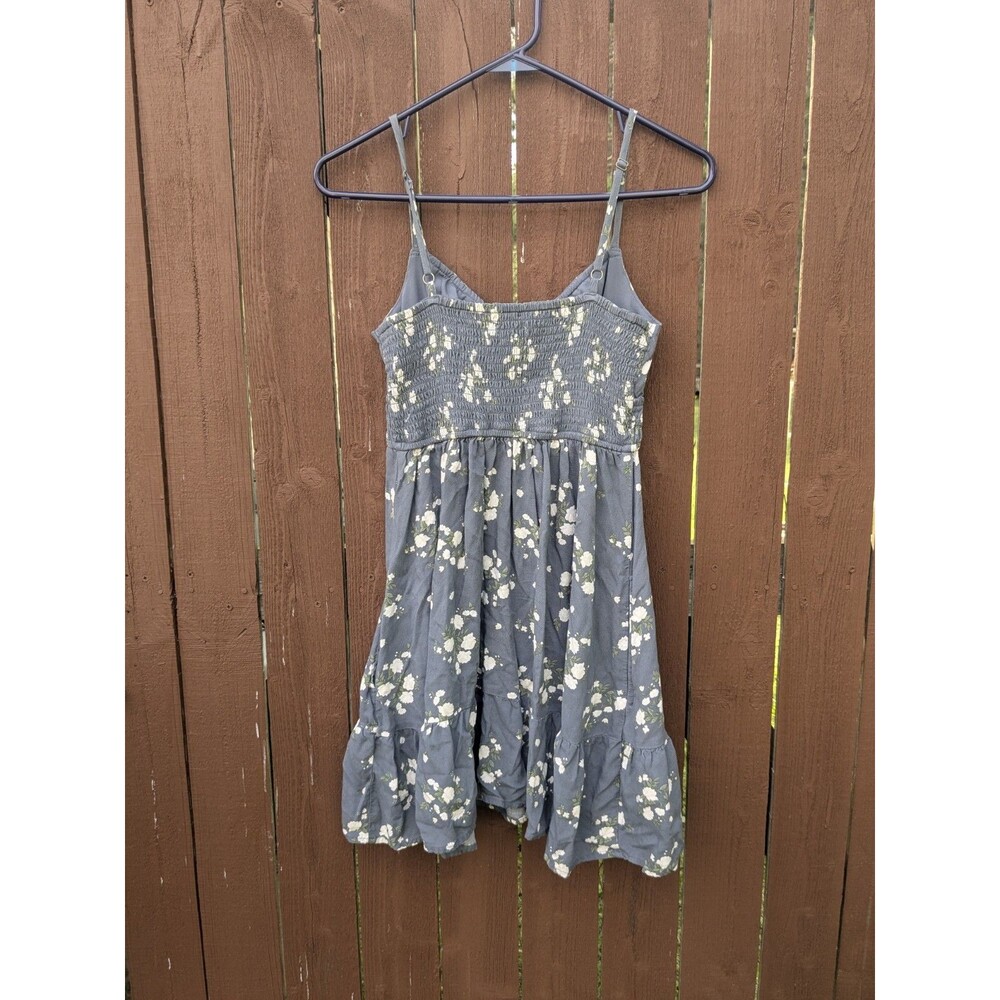 Hollister Blue Baby Doll Milkmaid Floral Coquette Mini Dress Size Small Cottage - Picture 2 of 8